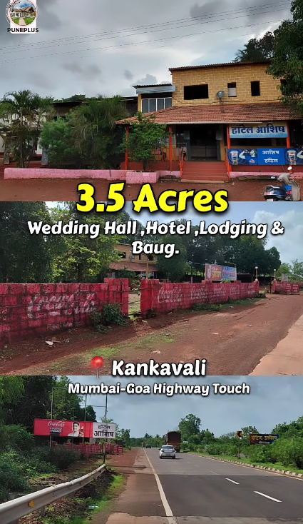 Kankavli-Belane KH Village - 3.5 Acres NA Plot with Wedding Hall, Hotel, Lodging & Baug