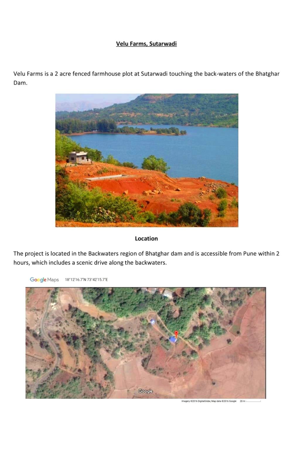 Bhor 2 Acre Land - Bhatghar Dam Backwater Touch Property